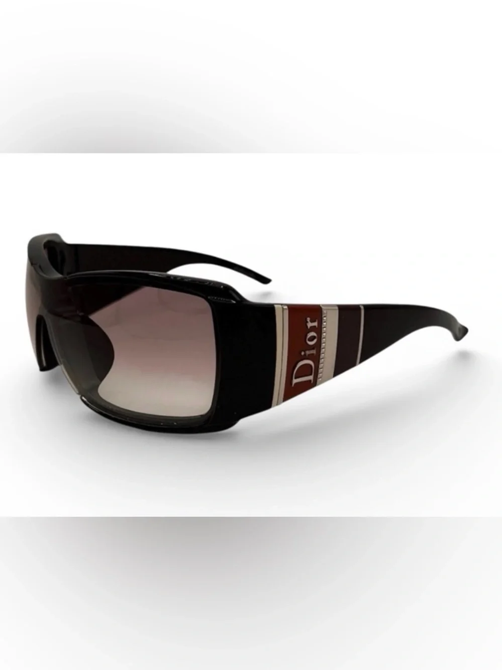 VTG Christian Dior "Diorstripes" 2 Wraparound Sunglasses - Picture 1 of 8
